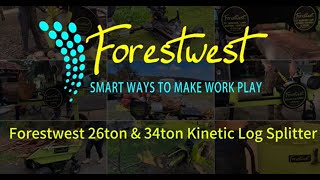 Forestwest Most Powerful Kinetic Log Splitter  26ton Electric amp 34ton Petrol [upl. by Sisson246]