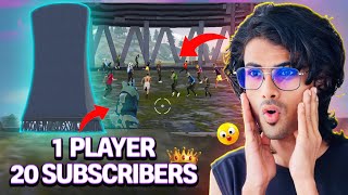 1 Player vs 20 Subscribers 🔥 Survival Challenge  RASHIQ DB [upl. by Brazee3]