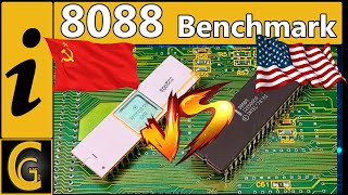 Soviet K1810VM88 VS Intel 8088 Benchmark on high integrated Philips Mainboard [upl. by Nibroc]