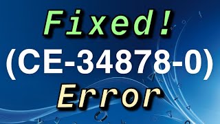 PS4 Error CE348780 Fixed [upl. by Ramona]