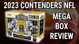 ROOKIE AUTO HUNT  2023 Panini Contenders NFL Mega Box Review [upl. by Avon83]