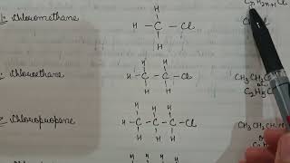 chloromethanechloroethane chloropropanechlorobutane chloropentane chlorohexane structure names [upl. by Odnesor]