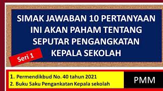 10 Informasi Penting Seputar Pengangkatan Kepala Sekolah Auran Baru [upl. by Etnoid]