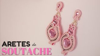 Aretes Soutache hechos a mano color rosa🌸FantasticAzul [upl. by Ainalem]