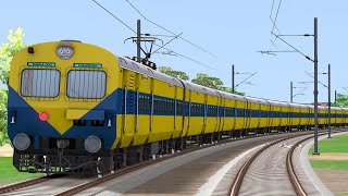 High Speed MEMU Trains Crossings  Indian Railways  Indian Train Simulator 2023 [upl. by Atenaz]