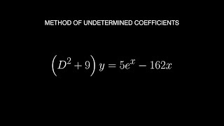 Method of Undetermined Coefficients D29y5ex162x [upl. by Jowett]