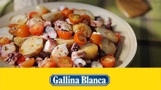 ENSALADA DE PULPO PATATAS Y TOMATES CHERRY  Recetas Gallina Blanca [upl. by Zamir801]