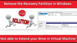 How to extend a volume with unallocated space  Remove the Recovery Partition in Windows [upl. by Conlen795]