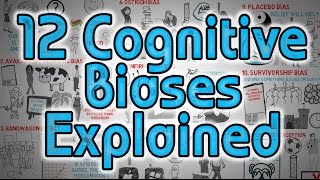 12 Cognitive Biases Explained  How to Think Better and More Logically Removing Bias [upl. by Aitnas938]