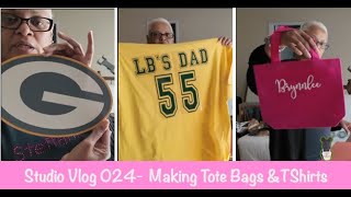 Studio Vlog 024  Making Tote Bags TShirts amp Packing Orders  Designs By Steffanie [upl. by Heller399]