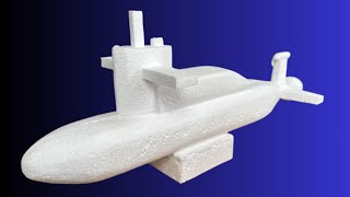 នាវាមុជទឹក​ ធ្វើពីស្នោ​​  How To Make Submarine Model out of From Foam [upl. by Einnov]