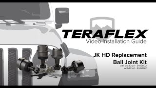 TeraFlex Install JKJKU HD Dana 3044 Upper amp Lower Ball Joint Kit [upl. by Quince672]