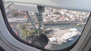 DASH8Q400 SATA Air Açores Tailwind LandingLPPDs Runway 30 [upl. by Katzir]