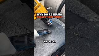 Why do F1 teams scrape their tyres🤔 [upl. by Assetak]