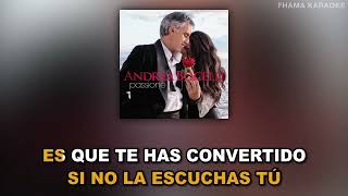 Andrea Bocelli  Contigo A La Distancia  KARAOKE DEMO [upl. by Pilif781]