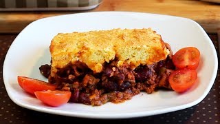 BAKED CHILI mit Maisbrotkruste  Südstaatenküche [upl. by Divaj273]