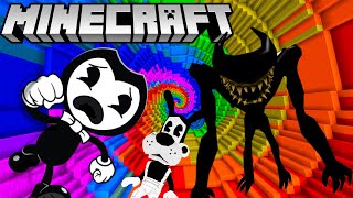 BENDY amp BORIS GO DOWN THE DROPPER IN MINECRAFT BATIM Minecraft Map [upl. by Valentin16]