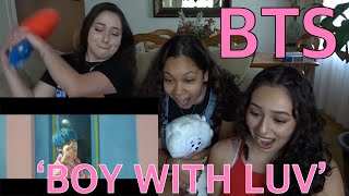 BTS BOY WITH LUV FT Halsey MV REACTION  Valerie amp Ashley [upl. by Aikemet]