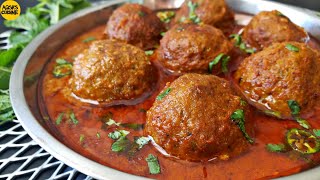 KOFTA CURRY RECIPE  KOFTAY KA SALAN  MUTTON KOFTA RESTAURANT STYLE  by Aqsas Cuisine [upl. by Pelpel123]