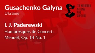 Gusachenko Galyna  I J Paderewski  Humoresques de Concert Menuet Op 14 No 1 [upl. by Yevette655]