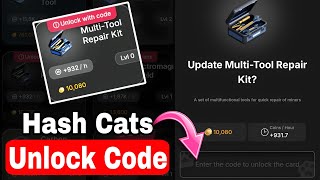 Hash Cats Card Unlock Code  How To Unlock Hash Cats Card  MultiTool Repair Kit Card Unlock Code [upl. by Hyps735]