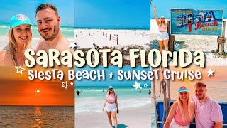 BEACH DAY AT SIESTA BEACH SARASOTA FLORIDA  SUNSET DOLPHIN CRUISE  ORLANDO VLOGS 2024 [upl. by Airrat]