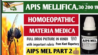 APIS MELLIFICA HOMEOPATHIC MEDICINE Apis Mellifica Q 30 200 1M uses in hindi kent repertory rubric [upl. by Royall]