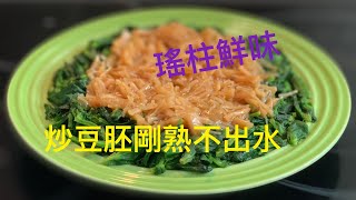 瑤柱扒豆胚 ｜如何炒豆苗不出水｜ 豆胚vs豆苗 ｜《醉男中式料理》 [upl. by Jami]