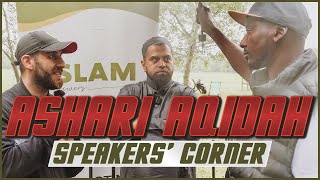 Answering Salafi Objections to Ashari Aqeedah  Speakers Corner  Islam Answers [upl. by Gwenneth663]