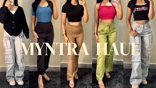 HUGE MYNTRA SALE HAUL PART1💖AFFORDABLE TOPS BOTTOMS😍MYNTRA BIG FASHION FESTIVAL SALE🛍️ [upl. by Iatnohs]