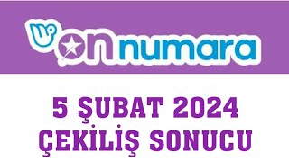 On Numara Çekiliş Sonuçları 5 Şubat 2024 [upl. by Arraic]