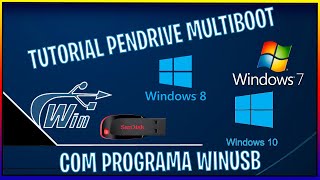 TUTORIAL COMO CRIAR PENDRIVE MULTIBOOT COM TODOS SISTEMAS WINDOWS WINUSB PASSO A PASSO [upl. by Arikehs]