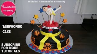 taekwondo martial arts karate kung fu birthday cake design ideas decorating tutorial classes courses [upl. by Adnof]