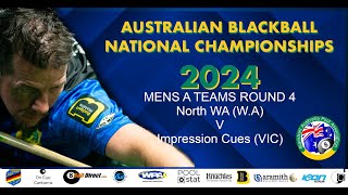 Australian Blackball National Championships 2024  Mens A Round 4 North WA v Impression Cues [upl. by Philipp]