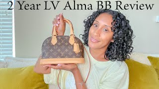 Louis Vuitton Alma BB 2 Year Review [upl. by Yelnats739]