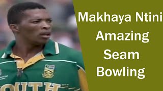 Makhaya Ntini best seam bowling with great pace Vs New Zealand  Great Over [upl. by Assil159]