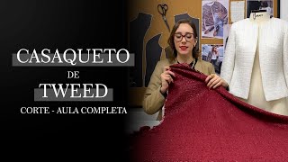 CASAQUETO de TWEED  Corte  Aula Completa [upl. by Lawlor]