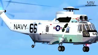 SH3 Sea King US Navy twinengine antisubmarine ASW helicopter [upl. by Crofoot]