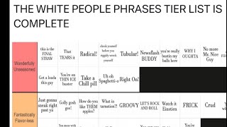 “White People Phrases” Tier List [upl. by Ahsia932]