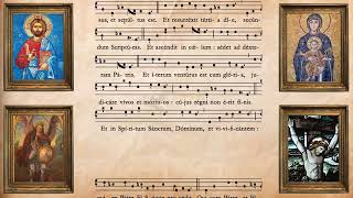 Credo III  Catholic Latin Gregorian Chant Lyrics [upl. by Alidia772]