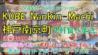 ＜神戸南京町（Kobe Nankin Machi）を７軒食べ歩き＞関西最大のチャイナタウン（China Town）で食べ過ぎた！老祥記と曹家包子館の豚饅頭を食べ比べ角煮バーガーチーズ入り小籠包 [upl. by Faustina526]