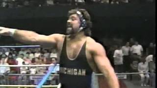 WW 81289 Freebirds vs Steiner Brothers Paul E Dangerously Promo [upl. by Eirrahs]