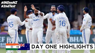 India vs New Zealand 2nd Test DAY 1 Full Match Highlights  IND vs NZ 2nd Test DAY 1 Full Highlights [upl. by Dustin940]