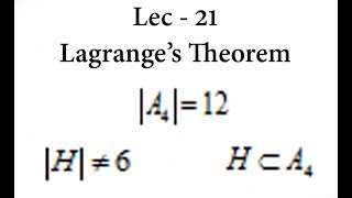 Lec  21 Lagranges Theorem  IIT JAM  CSIR UGC NET  GATE MA  B Sc [upl. by Hazel]