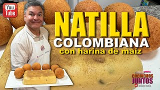 Como hacer NATILLA COLOMBIANA con harina de maíz  receta navideña✅💯 [upl. by Maxi]