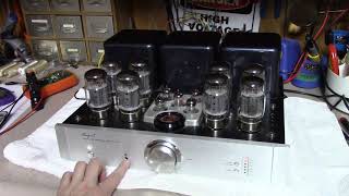 Bench Test  Cayin A100T 8 x KT88 Tube Amplifier [upl. by Ddet15]