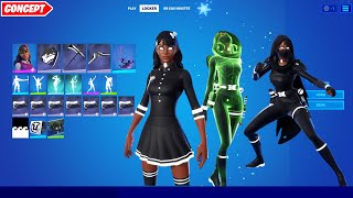 Fortnite SHADOW ISABELLE Skin Full Showcase  quotShadowbellequot Skin Concept [upl. by Cia]