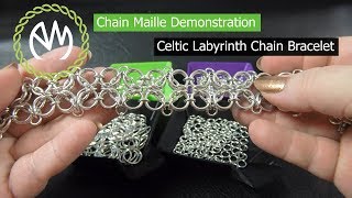 Chain Maille Demonstration  Celtic Labyrinth Chain Bracelet [upl. by Yrrem453]