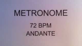 METRONOME 72 BPM ANDANTE [upl. by Raman]