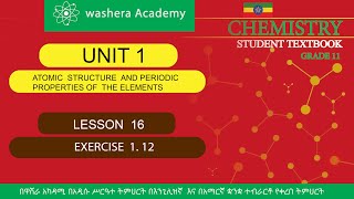 CHEMISTRY GRADE 11 UNIT 1 LESSON 16 EXERCISE 112 [upl. by Oberon]